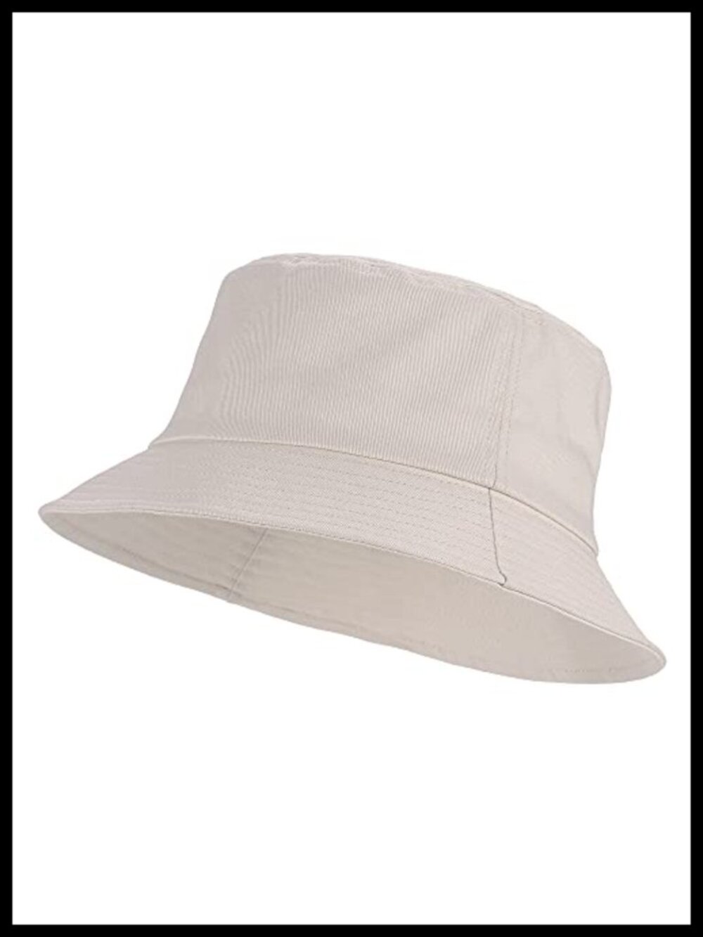 Unisex Cotton Packable Bucket Hat Plain Solid Sun Hat Summer Travel